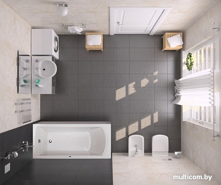 Ванна Santek Монако XL 170x75 (с каркасом и экраном)