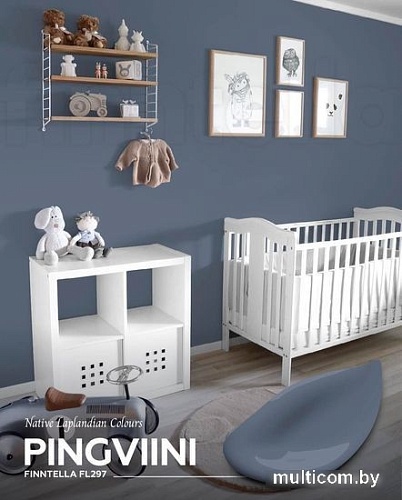 Краска Finntella Foxy Lapselli Matte Pingviini F-50-1-9-FL297 9 л (синий, серый)