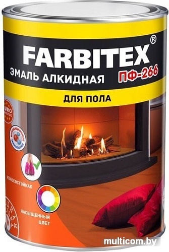 Эмаль Farbitex ПФ-266 1.8 кг (желто-коричневый)