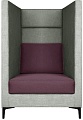 Интерьерное кресло Brioli Дирк (рогожка, J20 серый/J10 сиреневый)
