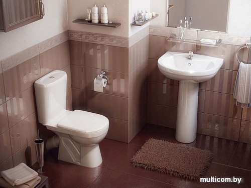 Унитаз Rosa Комфорт (коричневый)