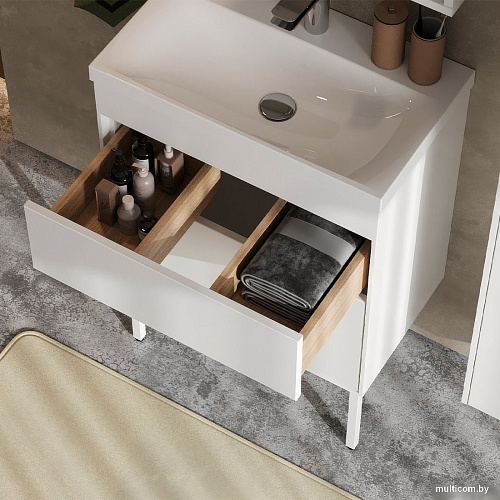 Belux Тумба под умывальник Порто Н 70-02 (1, белый глянцевый)