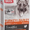 Сухой корм для собак Blitz Sensitive Adult All Breeds Turkey &amp; Barley (с индейкой и ячменем) 2 кг