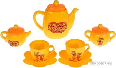 Набор игрушечной посуды Играем вместе Оранжевая корова