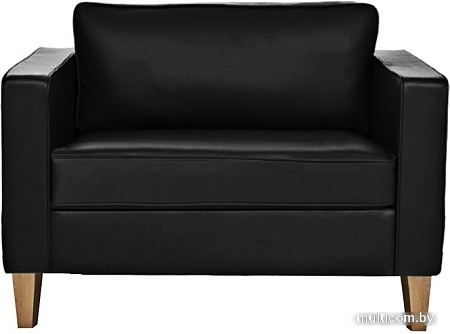 Интерьерное кресло Brioli Вернер (экокожа, L22 черный/светлые ножки)