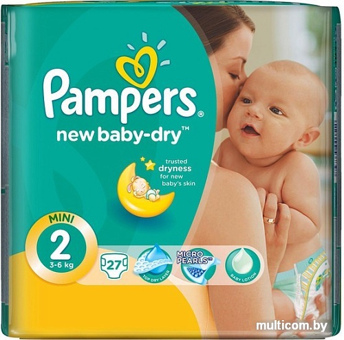 Подгузники Pampers New Baby-Dry 2 Mini (27 шт)