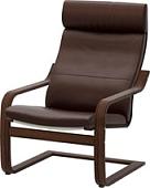 Стул-кресло Ikea Поэнг (коричневый/глосе темно-коричневый) 892.514.67