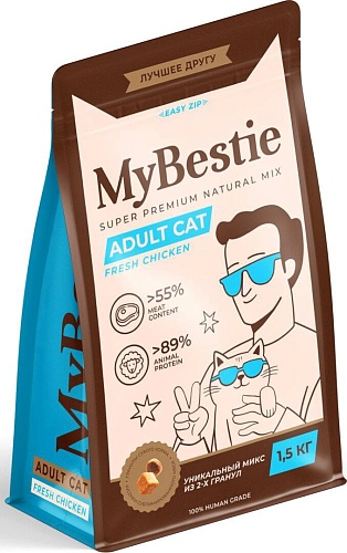 Сухой корм для кошек MyBestie Adult (1.5 кг)
