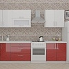 Кухня ВерсоМебель ВерсоЛайн 8-2.4 (белый 001/бургундский 602)