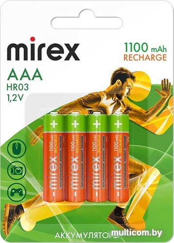 Аккумулятор Mirex AAA 1100mAh 4 шт HR03-11-E4