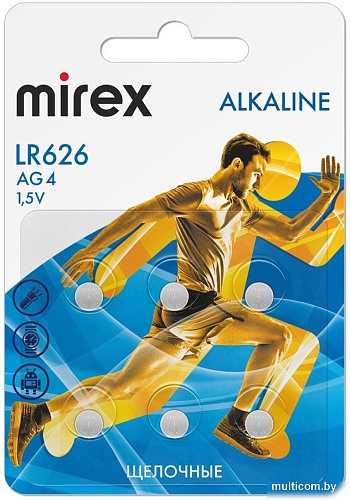 Батарейка Mirex LR626 (6 шт)