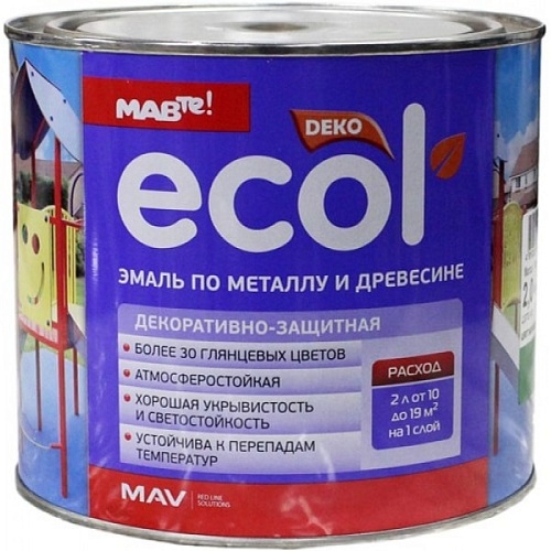 Эмаль Ecol ПФ-115 10л (белый)