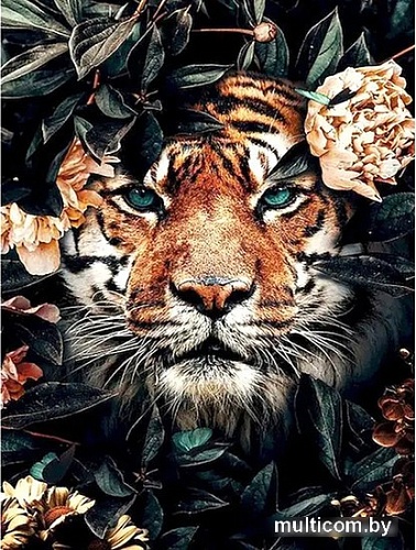 Алмазная мозаика Darvish Тигр в цветах DV-9512-7