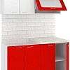 Кухня Кортекс-мебель Корнелия Мара 1.2м (белый/красный/мадрид)