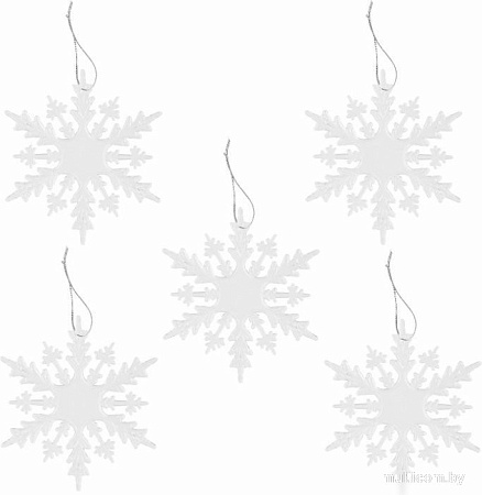 Елочная игрушка Золотая сказка Снежинки акриловые 592148 (5 шт)