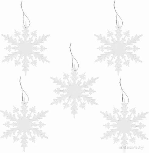 Елочная игрушка Золотая сказка Снежинки акриловые 592148 (5 шт)