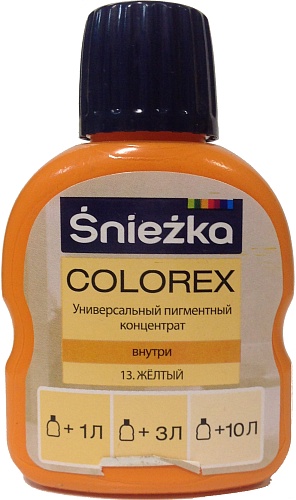 Колеровочная краска Sniezka Colorex 0.1 л (№13, желтый)