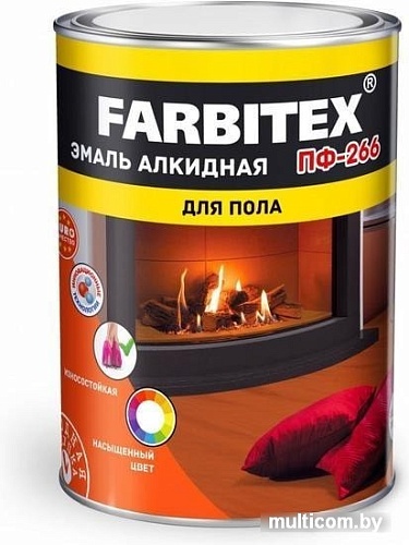 Эмаль Farbitex ПФ-266 10 кг (желто-коричневый)