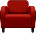 Интерьерное кресло Brioli Карл (экокожа, L19 красный/темные ножки)
