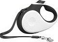 Поводок-рулетка XCHO Лента 5м (S, белый/черный)
