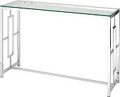 Консольный стол Stool Group Бруклин 120x40 (прозрачное стекло/сталь серебристый)