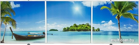 Фронтальный экран под ванну Comfort Alumin Пляж 3D 1.5