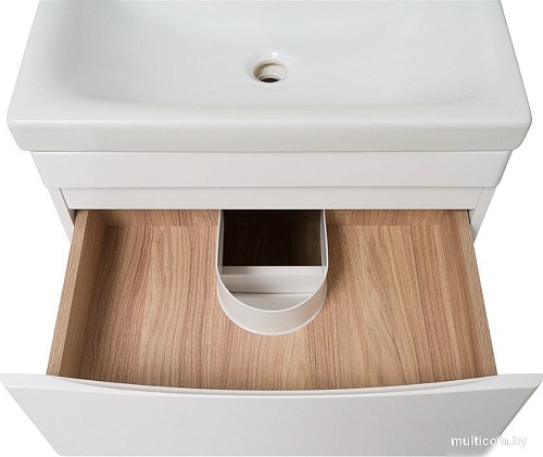 Runo Тумба с умывальником Runo Афина 60 + Moduo 60 (напольная, белый)