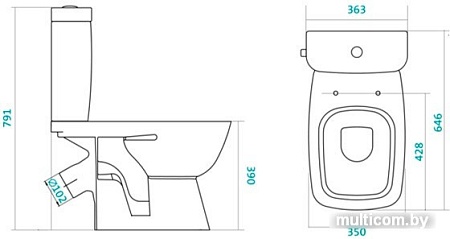 Унитаз Santek Нео Лайт 1.WH30.2.409