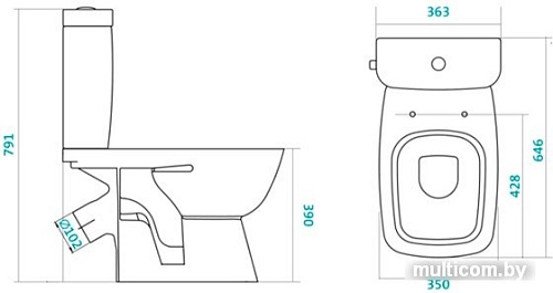 Унитаз Santek Нео Лайт 1.WH30.2.409