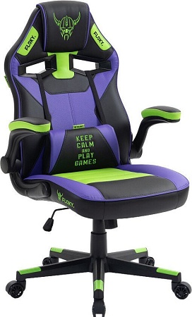 Игровое (геймерское) кресло FLOKY Asgard Purple-Green (фиолетовый/зеленый)