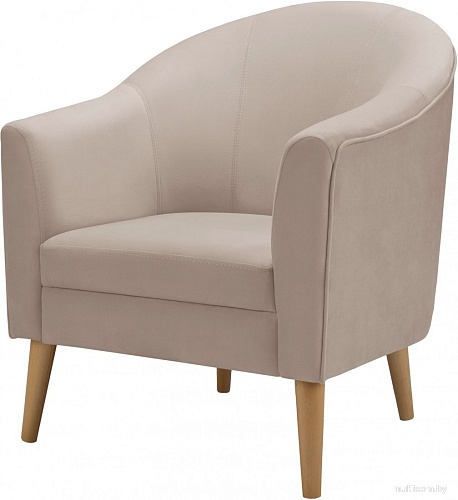 Интерьерное кресло Mio Tesoro Арти (Velutto 18/натуральное дерево)