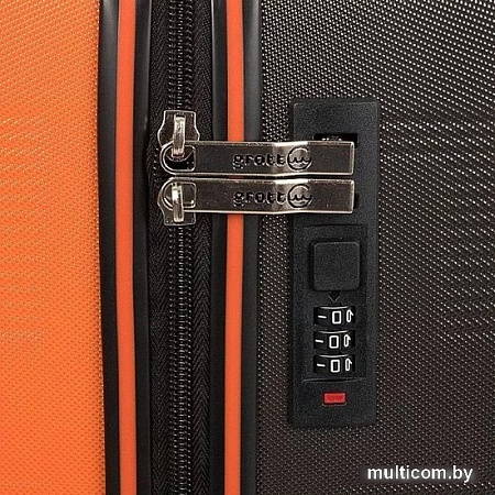 Чемодан-спиннер Grott 321-591/5-21 (оранжевый/коричневый)