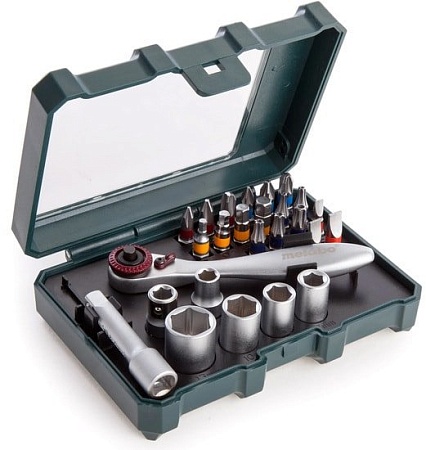 Набор торцевых головок и бит Metabo 626701000 (26 предметов)