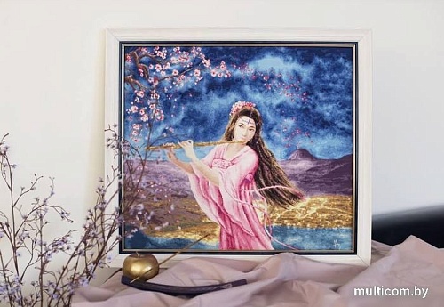 Набор для вышивания Золотое руно Девушка с флейтой МГ-023