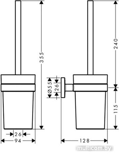 Набор для туалета Hansgrohe Logis Set Universal 41727000