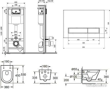 Унитаз Lavinia Boho Relfix Biore Rimless 7 в 1 87040097 (белый пластик)