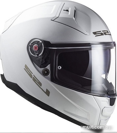 Мотошлем LS2 FF811 Vector Ii Solid (M, белый глянцевый)