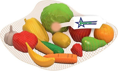 Набор игрушечных продуктов Нордпласт Фрукты. Овощи 437