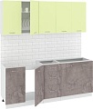 Кухня Кортекс-мебель Корнелия Лира 2.0 без столешницы (салатовый/оникс)