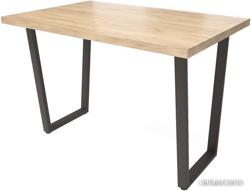 Обеденный стол Millwood Лофт U Light 120x70 (золотой Craft/черный)