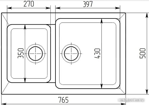 Кухонная мойка Gran-Stone GS-76K (310 светло-серый)
