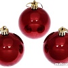 Елочная игрушка Серпантин Глянец шар 6 см 3 шт (темный рубин) 201-0835