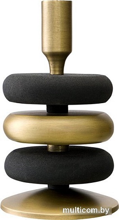 Подсвечник Bergenson Bjorn Stone BB0000194 (черный/античная латунь)