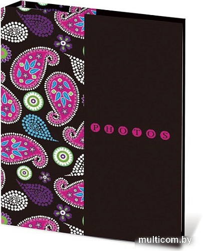 Фотоальбом BRAUBERG Пейсли 390668 (черный/розовый)