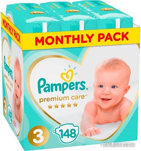 Подгузники Pampers Premium Care 3 (148 шт)