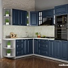 Готовая кухня Интерлиния Мила Шато 1.88x2.4 ВТ левая (индиго/индиго/опал светлый)