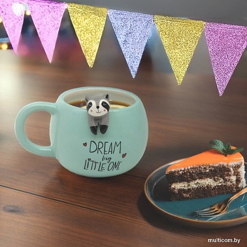 Чашка Mandarin Decor Енот D21C210367-400B (голубой)