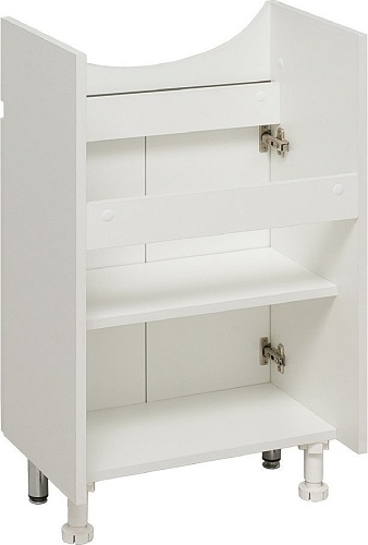 Runo Тумба с умывальником Runo Лада 50 + Уют 50 (напольная, белый)