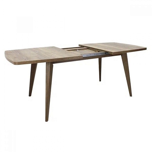 Кухонный стол Виста Бергамо 90x160/201 (дуб олово/дуб олово)