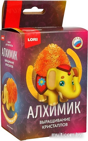 Набор для опытов Lori Выращивание кристаллов Животные Желтый слоник Крп-008